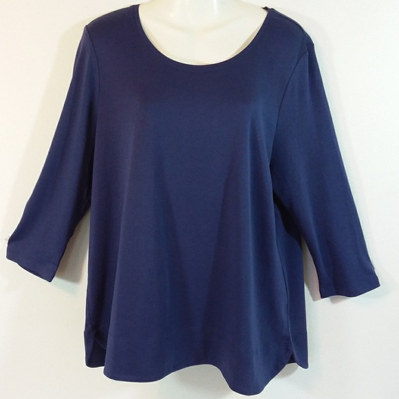 J. Jill Tops - J. Jill Soft Denim Blue Knit Top